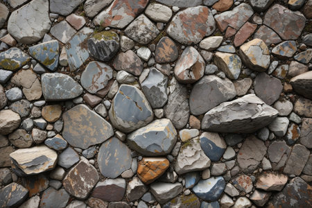 Flat stacked stones. Backgrounds and Textures for text or images.の写真素材