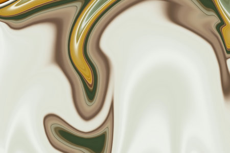 abstract background with smooth lines in yellow and green colors, digitally generated imageの写真素材
