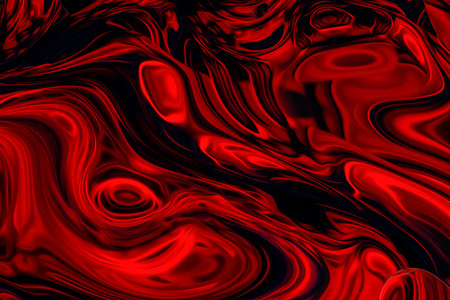 Beautiful abstraction of liquid paints in slow blending flow mixing together gentlyの写真素材