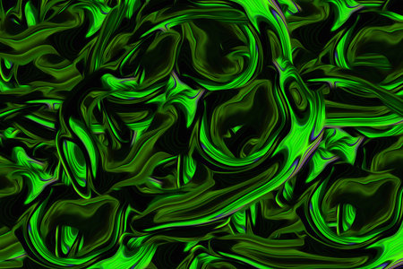 Beautiful abstraction of liquid paints in slow blending flow mixing together gentlyの写真素材
