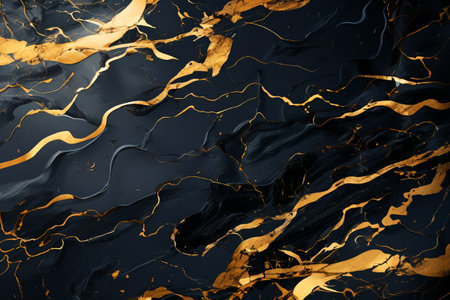 Black gold marble texture with gold veins. Abstract background and texture for design.の写真素材