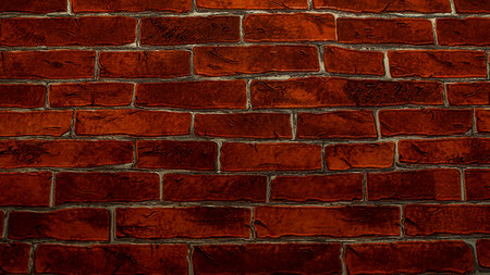 red brick wall background. lot of gradation and color. horizontal alignmentの写真素材