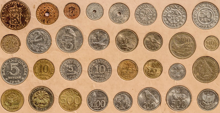 set of coin. Indonesian rupiah coin collection. currency, finance, monetaryの写真素材