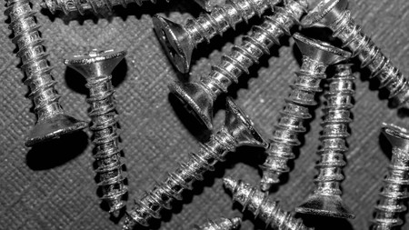 rusty metallic screw.の写真素材