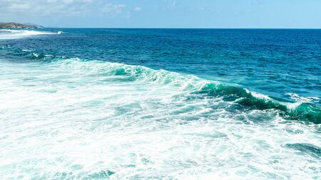 big wave in the blue ocean