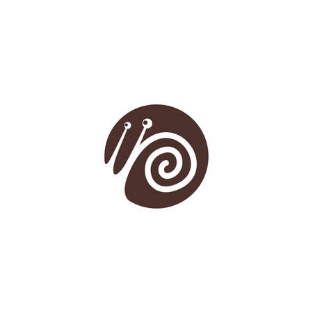 unique circle spiral snail logoのイラスト素材
