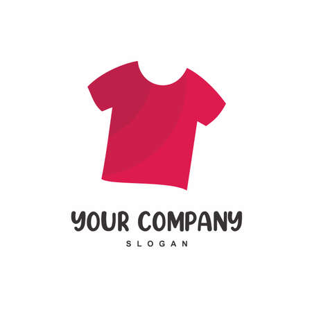 red logo for clothing business, especially t-shirts or laundryのイラスト素材