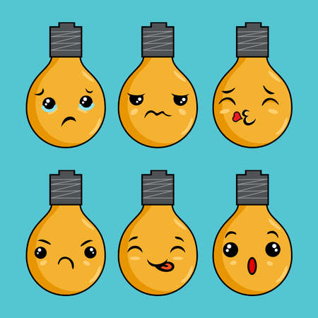 Illustration graphic vector of cute Lamp, kawaii style, cartoon character, vector illustration.のイラスト素材