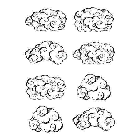 Chinese Cloud style vector illustration.のイラスト素材