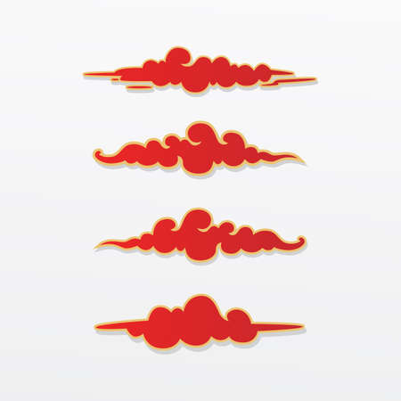 Chinese Cloud style vector illustration.のイラスト素材