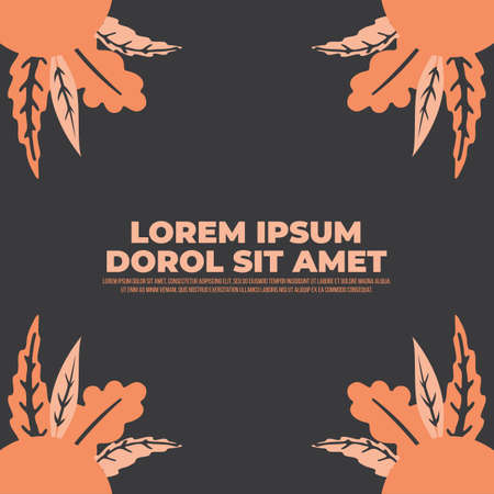 Tropical background with leaves, Plant and Nature, Background. Vector illustrationのイラスト素材