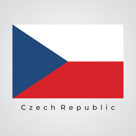 Czech Republic flag, vector illustrationのイラスト素材