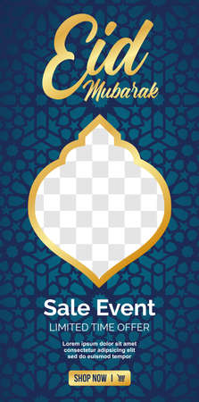 Social media banners for Eid Mubarak - Vector Illustrationのイラスト素材