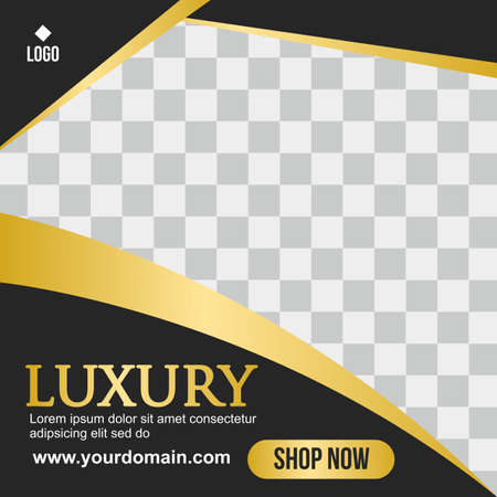 Social media post template, Luxury social media template, Perfect for social media post, background and web internet ads.のイラスト素材