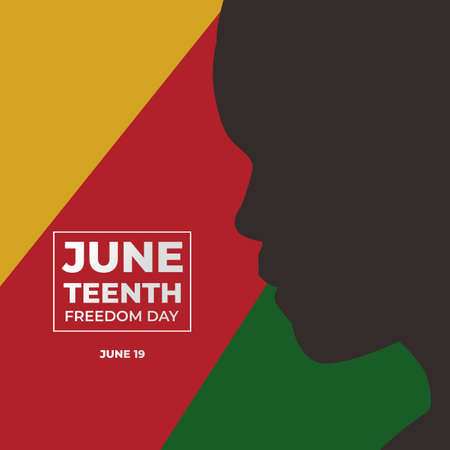 Juneteenth freedom day, African-American freedom day, celebrate freedom, june 19.のイラスト素材