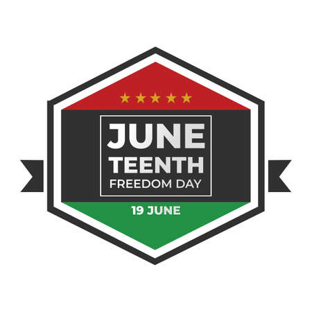 Juneteenth Day, celebration freedom, emancipation day in 19 june, African-American history and heritage.のイラスト素材