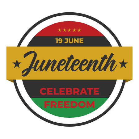 Juneteenth Day, celebration freedom, emancipation day in 19 june, African-American history and heritage.のイラスト素材
