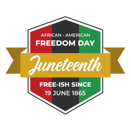Juneteenth Day, celebration freedom, emancipation day in 19 june, African-American history and heritage.のイラスト素材