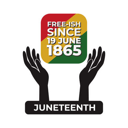 Juneteenth Day, celebration freedom, emancipation day in 19 june, African-American history and heritage. Juneteenth Independence Day. Freedom or Emancipation day. The annual American holidayのイラスト素材