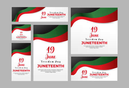 Juneteenth Day, celebration freedom, emancipation day in 19 june, African-American history and heritage.のイラスト素材