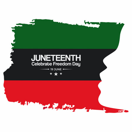 Juneteenth Day, celebration freedom, emancipation day in 19 june, African-American history and heritage.のイラスト素材