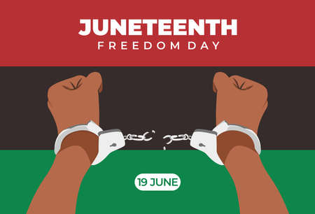 Juneteenth Day, celebration freedom, emancipation day in 19 june, African-American history and heritage.のイラスト素材
