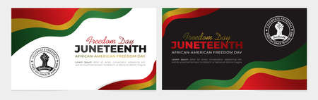 Juneteenth Day, celebration freedom, emancipation day in 19 june, African-American history and heritage.のイラスト素材
