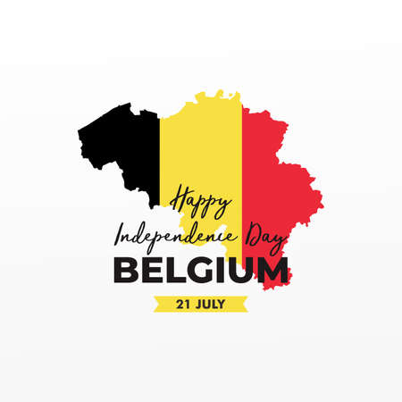 Happy Belgium Independence Day, Belgium independence day, designs for posters, backgrounds, cards, banners, stickers, etcのイラスト素材