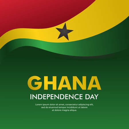 Happy GHANA Independence Day, GHANA independence day, designs for posters, backgrounds, cards, banners, stickers, etcのイラスト素材