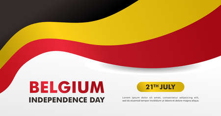 Happy Belgium Independence Day, Belgium independence day, designs for posters, backgrounds, cards, banners, stickers, etcのイラスト素材