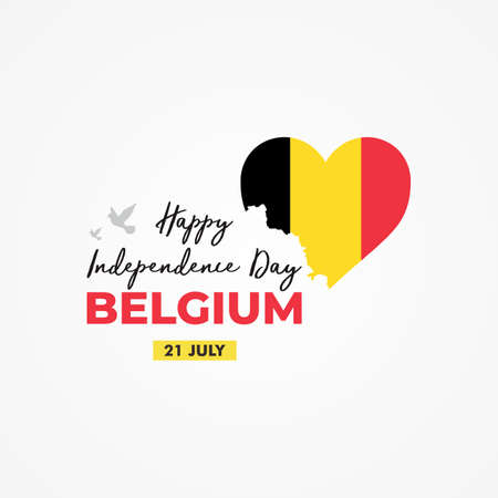 Happy Belgium Independence Day, Belgium independence day, designs for posters, backgrounds, cards, banners, stickers, etcのイラスト素材