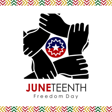 Juneteenth Day, celebration freedom, emancipation day in 19 june, African-American history and heritage.のイラスト素材