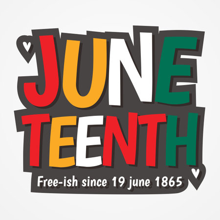 Juneteenth freedom day, African-American freedom day, celebrate freedom, june 19.のイラスト素材