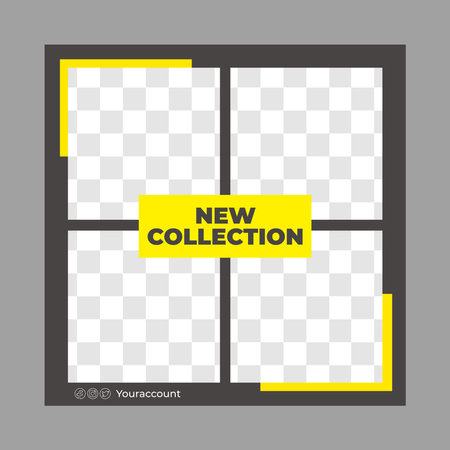 Modern social media post feed. Perfect for social media post , Creative vector social media post template collection. Perfect for social media post , background and webのイラスト素材