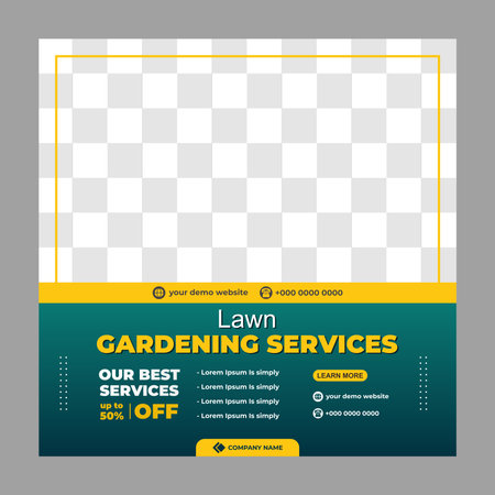 Cleaning service social media post banner template, Cleaning service marketing post banner design. Corporate office and house cleaning service business promotion social media postのイラスト素材