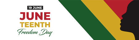 Illustration vector Banner of Juneteenth Day, celebration freedom, emancipation day in 19 june, African-American history and heritage.のイラスト素材