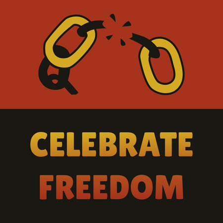Celibate freedom design over red background, vector illustration.のイラスト素材