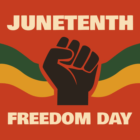 Juneteenth Freedom Day poster or banner. Vector Illustration EPS10のイラスト素材