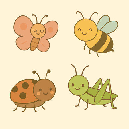 cute insects design, vector illustration eps10 graphic flat styleのイラスト素材