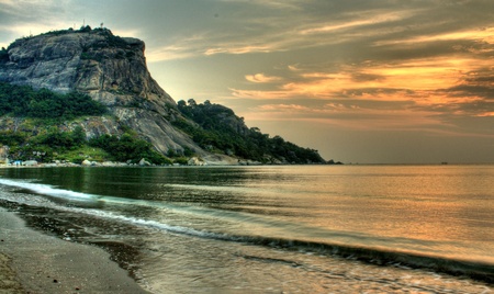 Hua Hin Thailand beach sunriseの写真素材