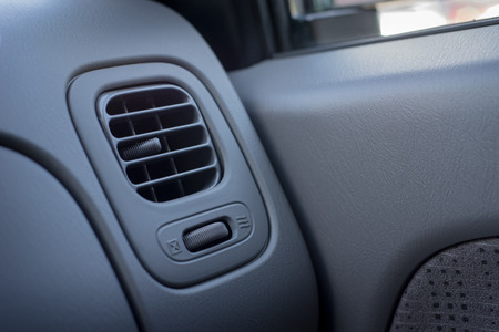 car air conditioning on a dark backgroundの写真素材