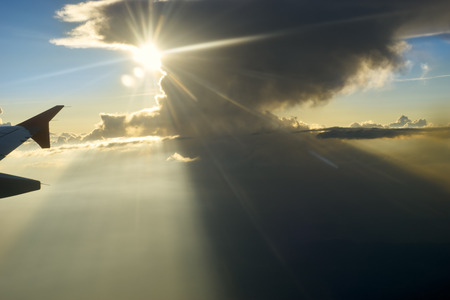 Sunny sky abstract background, beautiful cloudscapeの写真素材