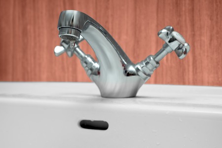 wash basin made of chromeの写真素材