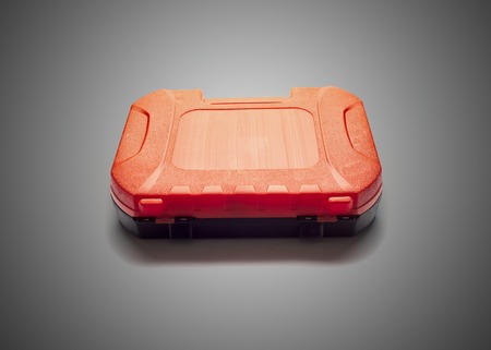 Tool box isolated on color backgroundの写真素材