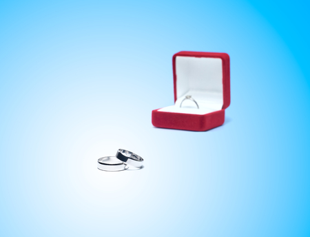 wedding rings in a box