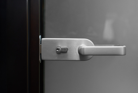 Modern, contemporary satin handle and keyhole detail