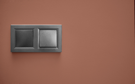 On the color wall euro socket