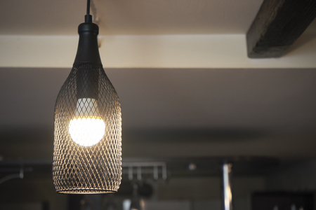 Black lamps in the loft styleの写真素材