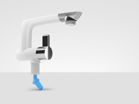 Tap on an isolated background. 3d model - 3d render, 3d modelの写真素材