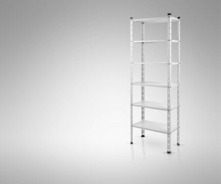 3D model metal shelves.の写真素材